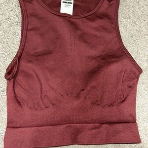 Gymshark Burgundy Crop Top